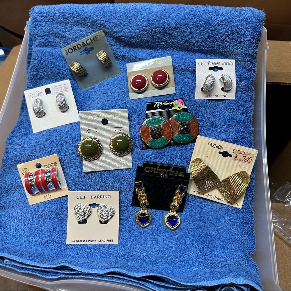 Assorted Vintage Clip-On Earrings Collection